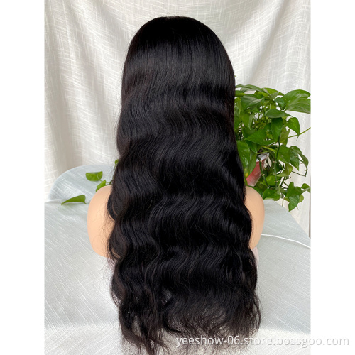 13*4 Body Wave Glueless Swiss Lace Frontal Wigs Raw Indian Human Hair Lace Wigs Virgin Cuticle Aligned Body Wave Lace Front Wig